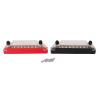 1 Pair Distribution Block with 10 Terminal M6 Stud & M4 Screw Bus Bar for Automotive & Marine Use - 150A Capacity (2PCS M6 Studs, 8PCS M4 Screw) view 1