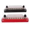 1 Pair Distribution Block with 10 Terminal M6 Stud & M4 Screw Bus Bar for Automotive & Marine Use - 150A Capacity (2PCS M6 Studs, 8PCS M4 Screw) view 2