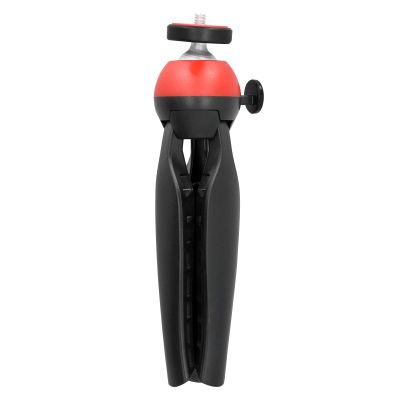 Glomora Camera Tripod Stand,1/4in Tripod Mobile Phone Stand, Mobile Mini Desktop Live Selfie Supplies Camera Video Accessory (Red)