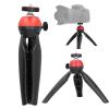 Glomora Camera Tripod Stand,1/4in Tripod Mobile Phone Stand, Mobile Mini Desktop Live Selfie Supplies Camera Video Accessory (Red) view 4