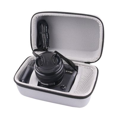 WERJIA Hard Travel Case Compatible with Fujifilm X-T50,X-T5,X-T30 II, X-T30, X-T10, X-T20,X-T3 Mirrorless Digital Camera (Fits 15-45mm Lenses) (Grey Small)