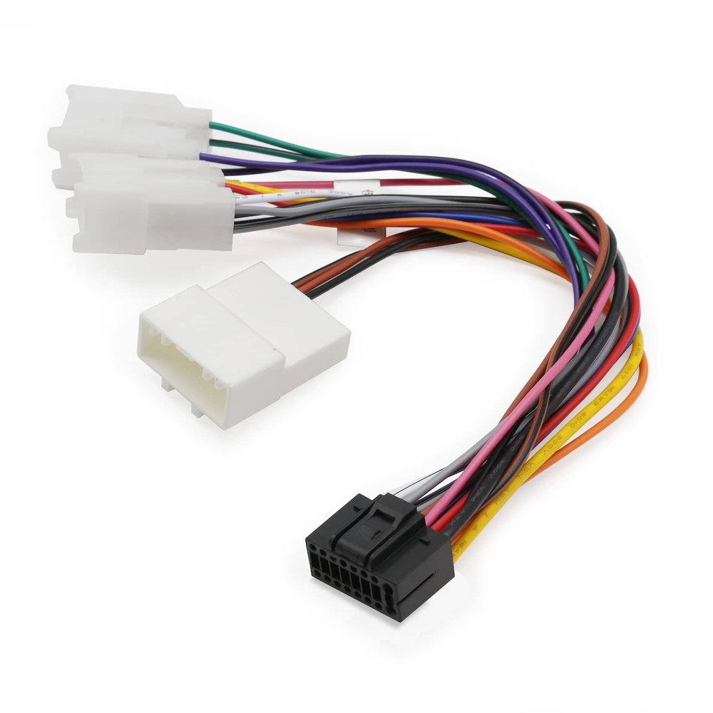16Pin Car Radio Stereo Power Harness Cable Wire Wiring Compatible for Old Toyota Corolla Camry Prado RAV4 Highlander Sienna 4 Runner Models