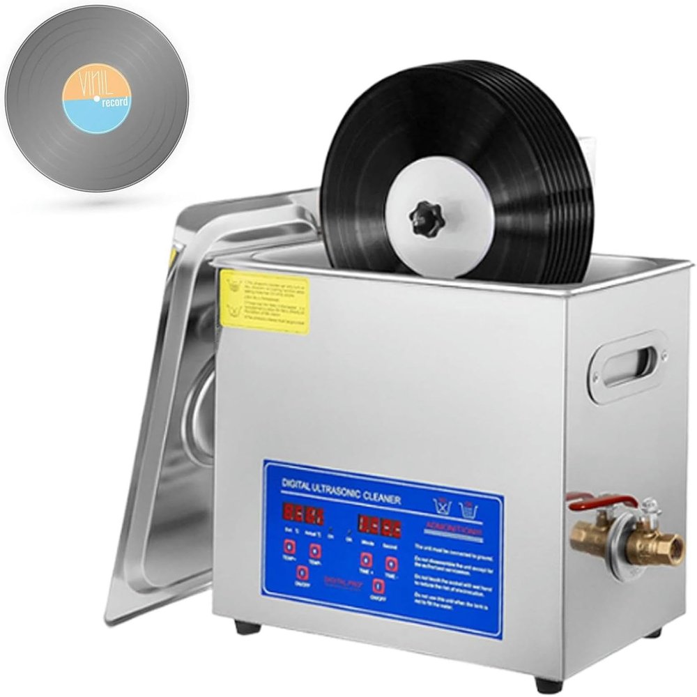 BTURYT 40 KHz Advanced Professional Tool for Cleaning Vinyl Discs with Digital Timer and Heater~/
