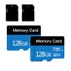 2 Pack 128 GB Micro Memory Card with Adapter, TF Memory Card Class 10, Mini Memory sd Card for Camera/Smartphone/Tablet/Drone (Blue 128GB*2) view 1