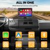 Losuudy 4 Channel Backup Camera Dash Cam System for Trucks, RVs, Trailers, Carplay & Android Auto, 10'' Touch Screen Monitor & DVR Recording, 4 HD1080P Wired Rearview Reverse Cameras IP68-rated.. view 2