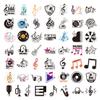100 Pcs Music Stickers, Vinyl Waterproof Musical Note Stickers for Water Bottles, Laptop, Notebook, Scrapbook, Luggage, Cell Phone, Helmet, Party Favors view 2