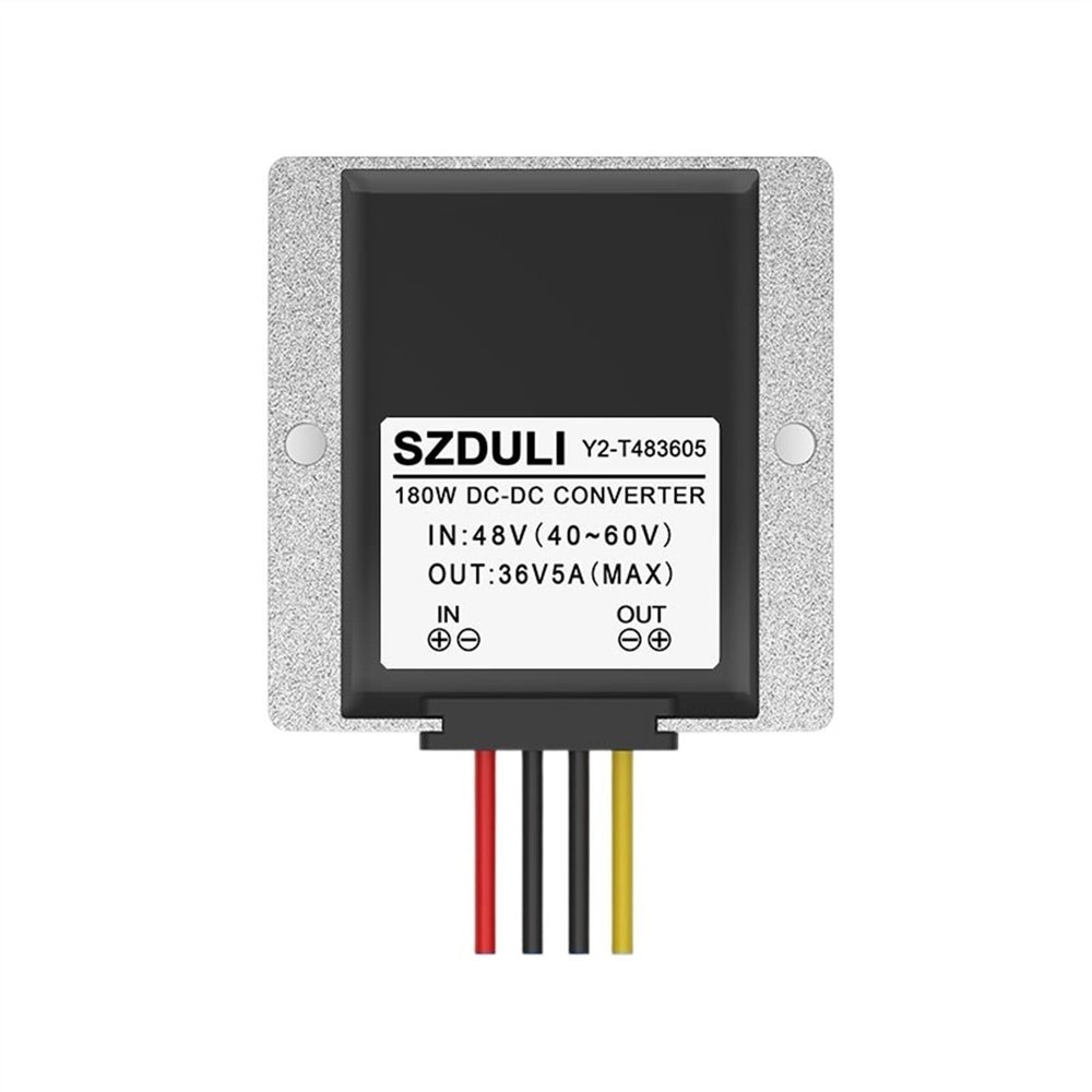 KNKQZXVDF 48V to 36V DC Step-Down Converter 40-60V to 36V Automotive Power Supply stabilized DC-DC Waterproof Transformer(48V to 36V 5A)