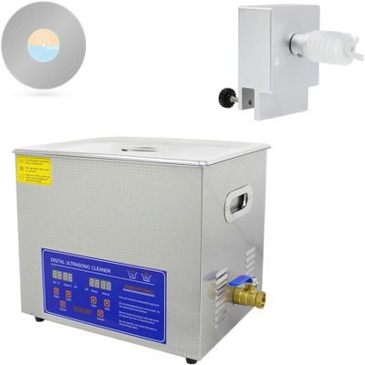 BTURYT LP Record Label Saver, for 6L Vinyl Records, 40 KHz 4 Professional Discs with Digital Timer and Heating Element for Jewelry Vessels ~/