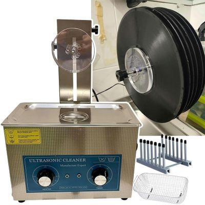 6.5L Automatic Record Cleaning Machine, Commercial Washing Machine with Basket and Dry Record Holder, Capable of Cleaning 1-6 Vinyl Records at Once~/