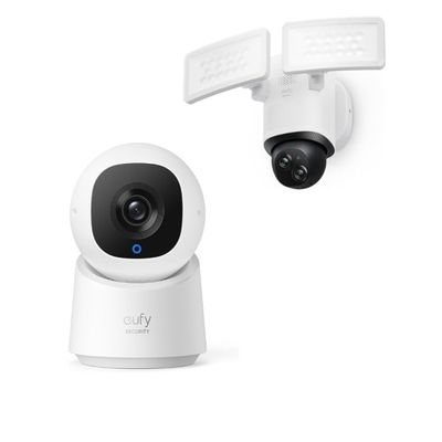 eufy Security Indoor Cam C210, 1080p Resolution Security Camera with 360 PTZ + E340, Security Camera Outdoor, 24/7 Recording, 2.4G/5G Wi-Fi