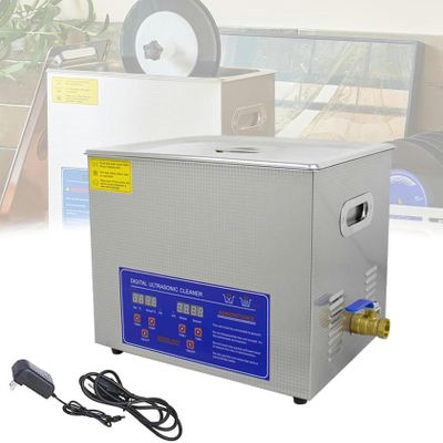 BTURYT Ultrasonic Cleaner of Automatic Vinyl Discs with Heater and Timer, 7-12-Inch Vinyl Cleaning Machine and 8 Discs, Vinyl Record Cleaner Kit ~/