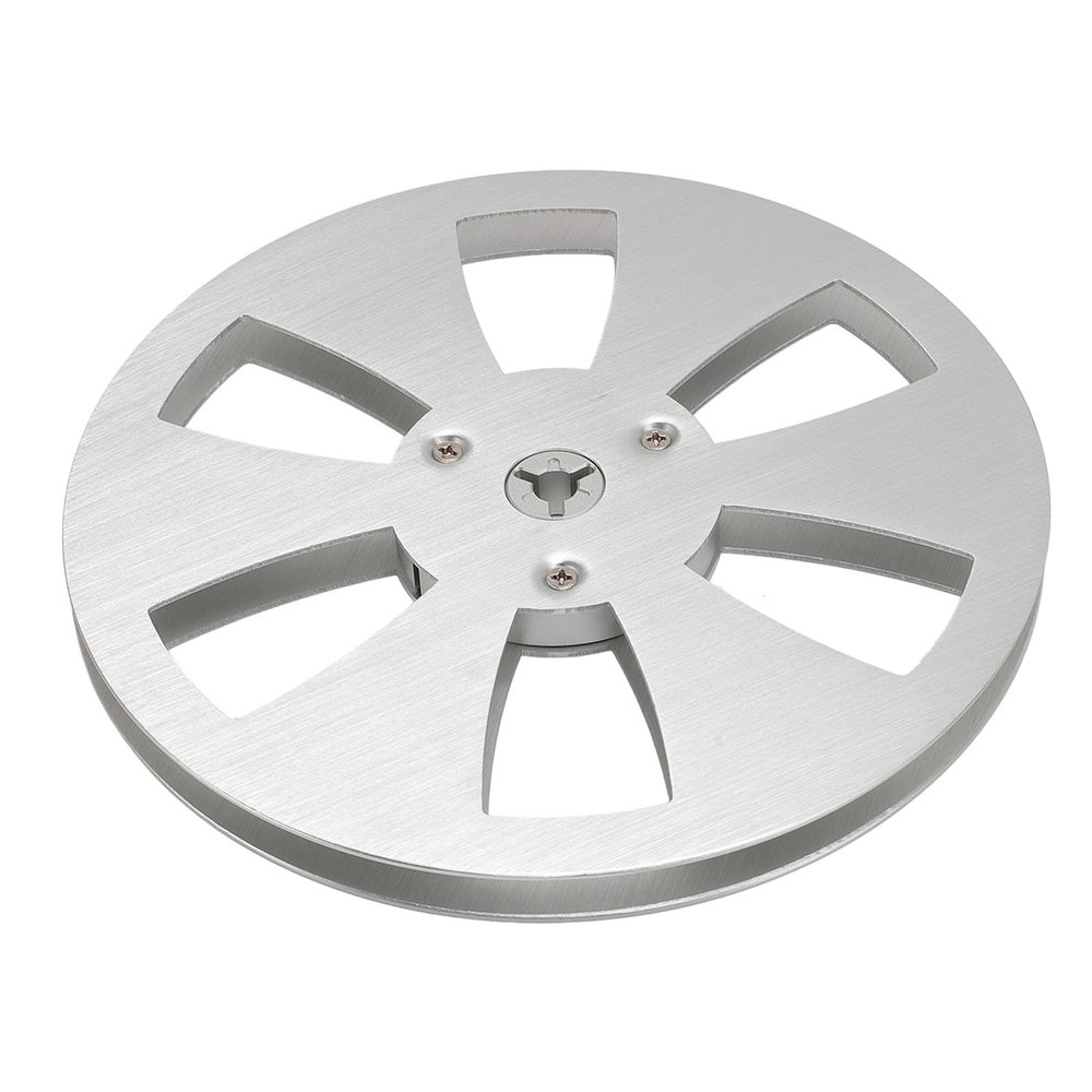 1/4 7 Inch Aluminum Alloy Empty Tape Reel, Smooth, Sturdy and for Studer Sound with Less Noise, Silver, Easy Install, Universal Reel Tape