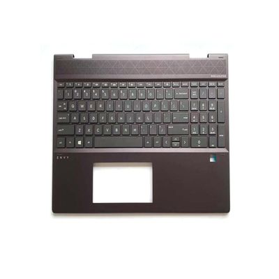Bayjebu Parts for HP Envy x360 15-DR 15-DS TPN-W142 15.6" Palmrest Bezel US-English Backlit Keyboard for DSC Graphics L53987-001 Brown