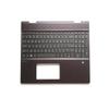 Bayjebu Parts for HP Envy x360 15-DR 15-DS TPN-W142 15.6" Palmrest Bezel US-English Backlit Keyboard for DSC Graphics L53987-001 Brown view 1