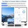 4K/30Hz Wireless HDMI Transmitter and Receiver Kit, 50m Long-Range via 5G/2.4G Dual-Band, High-Gain Antenna for Stable Projection, Low Latency, HDMI+VGA for Laptop, PC, PS5, Projector, Monitor view 3