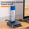 KYZDZQ M.2 to USB-C Docking Station, Aluminum NVMe SSD Reader Adapter for M.2 (M Key & B+M Key) - Supports 2280, 2260, 2242, 2230, 22110 SSDs, Plug and Play view 2
