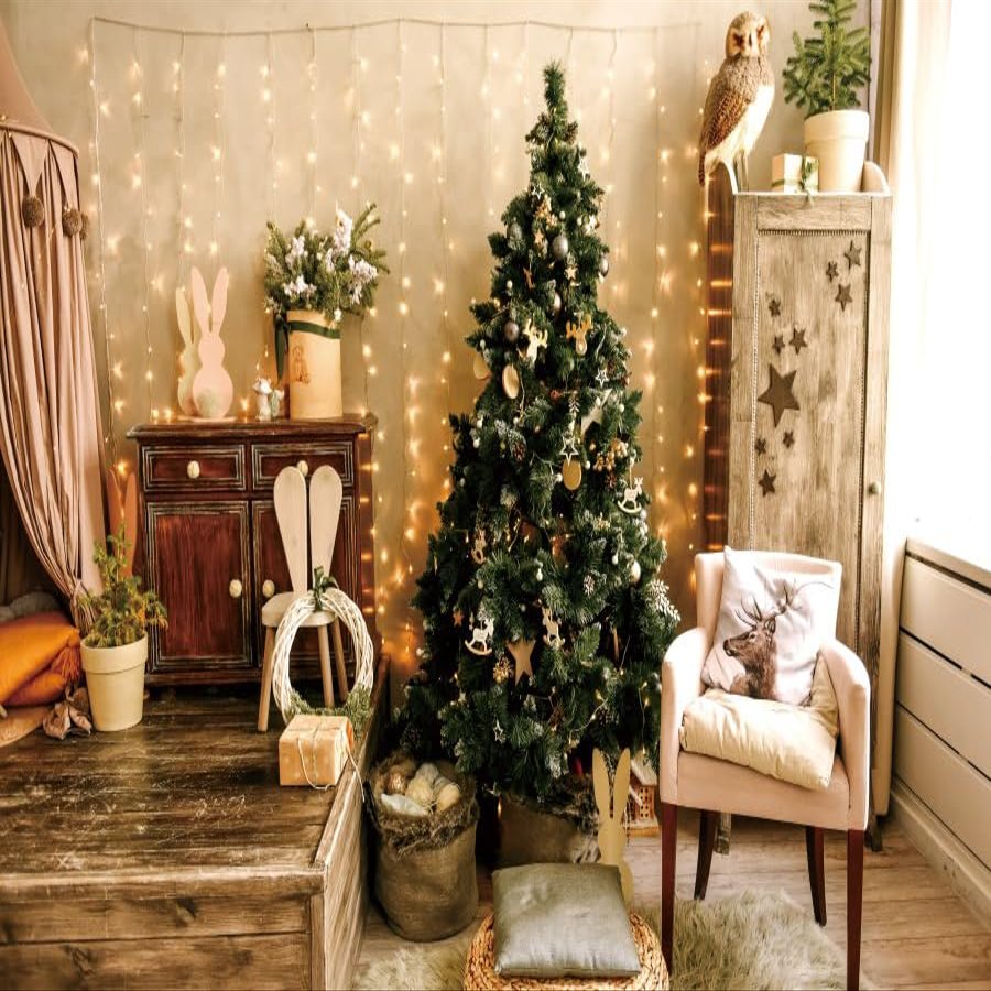 Christmas Backdrop Christmas Interior Decoration Backdrop Christmas Living Room Backdrop Christmas Backdrops for Photography Christmas Backdrop 8x6ft