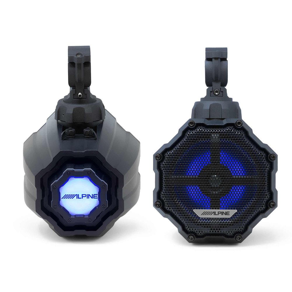 Alpine SPV-65RGB-CAN 6.5 Cage-Mounted Universal Weather-Resistant Coaxial RGB LED Speaker Pods