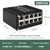 10-Port Gigabit Ethernet Switch - Industrial-Grade Unmanaged Network Hub with Din-Rail or Wall Mount, Full Duplex Desktop,Fast Connection,Plug and Play, Rugged Metal Case, Wide Temperature Range view 2
