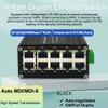 10-Port Gigabit Ethernet Switch - Industrial-Grade Unmanaged Network Hub with Din-Rail or Wall Mount, Full Duplex Desktop,Fast Connection,Plug and Play, Rugged Metal Case, Wide Temperature Range view 3