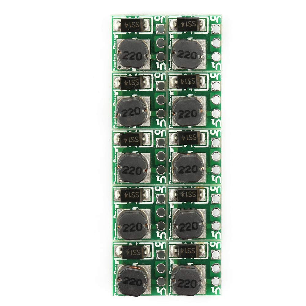 10Pcs DC-DC Boost Converter Module Output 1.5V to 5V, High-Efficiency Voltage Step-Up Board for DIY Electronics & Projects