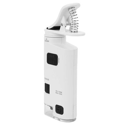 LED Microscope Lens Cell Phone, 80-120X Portable Zoom Mini Smart Phone Lens with Clip, Suitable for Skin Detection, Hair Detection, Industrial Detection, Education Purpose,