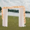 10ft Square Backdrop Stand, 4 Post Backdrop Stand Kit Heavy Duty Backdrop Canopy Kit, Adjustable 4 Post Hardware Kit Wedding Party Stand for Outdoor view 3