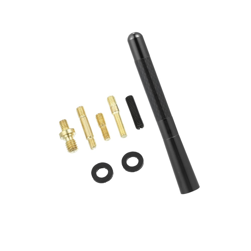 Partuto 1 Set 12cm 4.7 Inch Universal Car AM FM Radio Signal Antenna Mast for for Jeep for Dodge for Ram for Ford for Toyota Carbon Fiber Pattern Black Durable Material Replacement