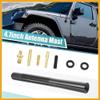 Partuto 1 Set 12cm 4.7 Inch Universal Car AM FM Radio Signal Antenna Mast for for Jeep for Dodge for Ram for Ford for Toyota Carbon Fiber Pattern Black Durable Material Replacement view 2