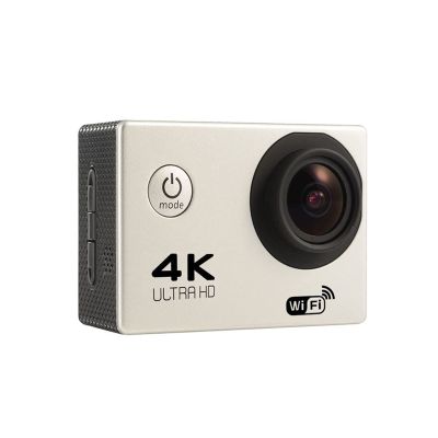 Action Camera Action Camera Ultra HD 4K WiFi 2.0-Inch Screen 170D Underwater 30M Go Waterproof Pro Helmet Video Recording Cameras Sport Cam (Bundle : Only Camera Color : Gray)