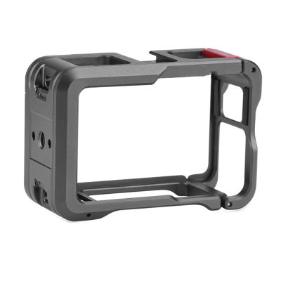 Action 3/4 Camera Metal Cold Shoe Case Frame,Multiple Expansion Protective Rabbit Cage Bezel Sports Camera Accessories Compatible for DJI OSMO Action 3/4