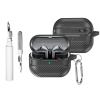 [3 in 1] TSVSXS Carbon Fiber Case Compatible with Samsung Galaxy Buds3/Galaxy Buds3 Pro(2024) with Cleaning Kit & Keychain, Military Shockproof Protective Cover for Woman Man view 1
