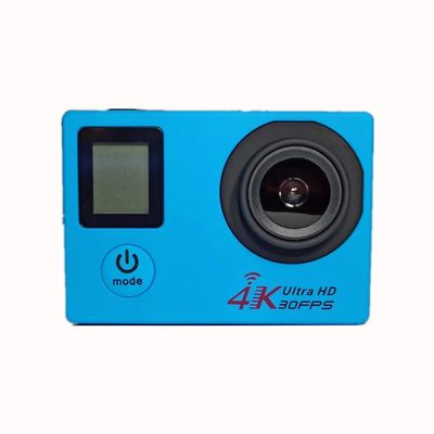 Action Camera 4K Dual Screen with Remote Control WiFi Outdoor Sports Camera DV Diving Aerial HD Camera Waterproof Time Lapse (Color : Blue Size : Medium)