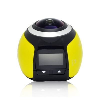 Action Camera Panoramic Sports Camera 360 Degree VR Diving Aerial Waterproof Camera DV Time Lapse (Color : Yellow Size : Small)