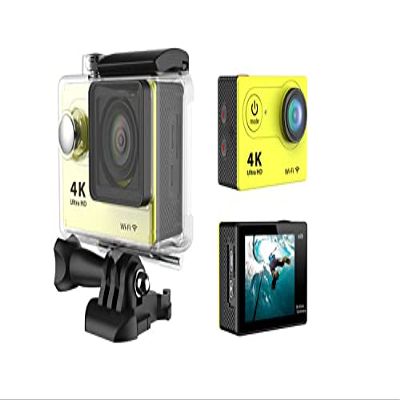 Action Camera Sports DV 4K WiFi Mini Outdoor Aerial Waterproof Camera Diving Sports Camera Time Lapse (Color : Yellow Size : Small)