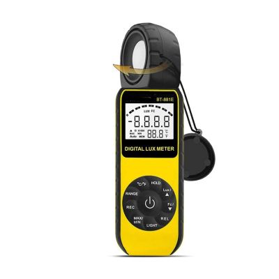 Digital Illuminance Meter 881E High-Precision Light Meter Illuminance Brightness Test Light Meter Photometer 300 000 Lux Lumu Light Meter (Color : 2 Size : 881E)