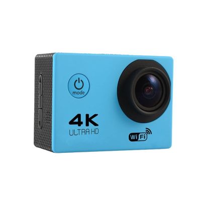 Action Camera Action Camera Ultra HD 4K WiFi 2.0-Inch Screen 170D Underwater 30M Go Waterproof Pro Helmet Video Recording Cameras Sport Cam (Bundle : Only Camera Color : Blue)