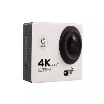 Action Camera Sports DV HD with Remote Control WiFi Digital Camera Waterproof Outdoor Riding Aerial Diving Camera (Color : White)