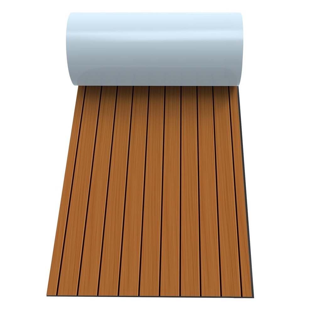 Boat Flooring EVA Foam 94x47 Self Adhesive Boat Carpet Sea Decking Sheet Non Slip Boat Mat for Boats Surfboard Board Kayak Swin Platform Light Brown