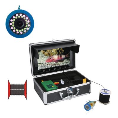 Fish Finders Depth Finders Double lamp 30 LEDs 9" Inch 15M 30M 50M 1000TVL Fishing Camera 15pcs White LEDs + 15pcs Infrared Lamp for Ice/Sea/River Fishing for Boat Kayak Sea Fishing (Black F003A)