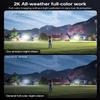 Wkkengd 3MP F1.0 Aperture True Full Color Night Vision 2-Cam Kit 5G/2.4G WiFi Home Security PTZ Cameras with Solar Panel, Surveillance Recorder System view 2