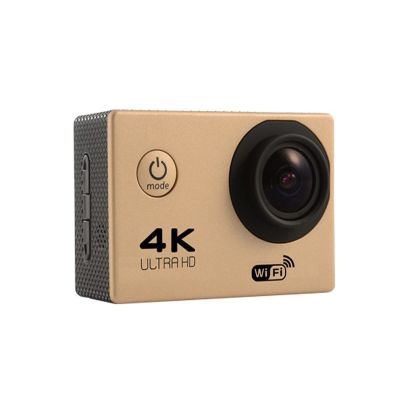 Action Camera Sports Camera Wireless WiFi New Mini Smart high-Definition Outdoor Waterproof Camera 4K Sports DV Time Lapse (Color : Golden Size : Medium)