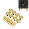 Chazcool Speaker Spike Pad Kit,8 Pairs 6 X 36 mm Copper Speaker Spike Isolation Stand with Base Pad Feet Mat for Speaker, Amplifier, CD DVD Player, Turntable Recorder,Instrument view 4