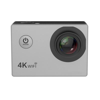 Action Camera Action Camera Full HD 4K 30fps WiFi 2.0" Screen Waterproof Underwater Camera Sports DV Cam (Bundle : Option 8 Color : Silver)