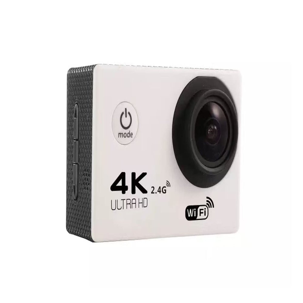 Action Camera Sports DV HD with Remote Control WiFi Waterproof Camera Waterproof Outdoor Riding Aerial Diving Camera (Color : White)