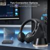FXWONTY Wireless Headset, Bluetooth Headphones with Mic(AI Noise Cancelling), 65 Hrs Working Time with USB Dongle, Wireless Headset with Mic for Work from Home/Computer/Laptop/PC/Android view 3
