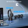 FXWONTY Wireless Headset, Bluetooth Headphones with Mic(AI Noise Cancelling), 65 Hrs Working Time with USB Dongle, Wireless Headset with Mic for Work from Home/Computer/Laptop/PC/Android view 4