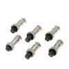 BHUPWZE 1Set GX12 2/3/4/5/6/7 Pin Male + Female 12mm L88-93 Circular Aviation Socket Plug Wire Panel Connector with Plastic Cap Lid(Female Head,5Pin) view 1