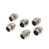 BHUPWZE 1Set GX12 2/3/4/5/6/7 Pin Male + Female 12mm L88-93 Circular Aviation Socket Plug Wire Panel Connector with Plastic Cap Lid(Female Head,5Pin) view 4
