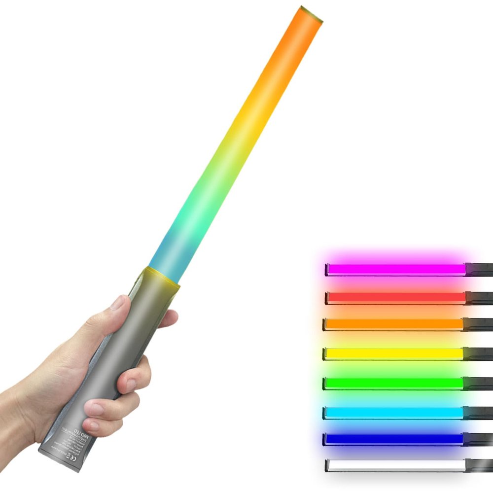 agreilduite RGB Handheld Led Video Light Wand Stick,Full Colors Led Photography Light,with Rechargeable Battery,Dimmable RGB Light Stick-3000k-5600k Adjustable,for Photography & Vlog